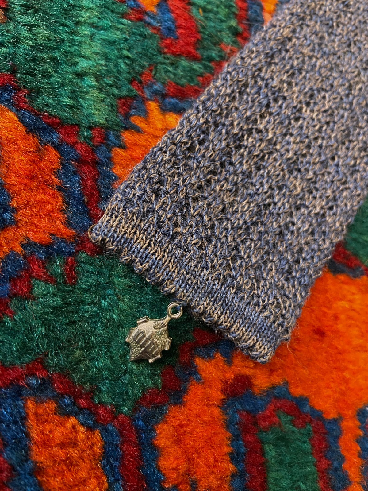 Vintage 1970s Lilac Alpaca Blend Tie