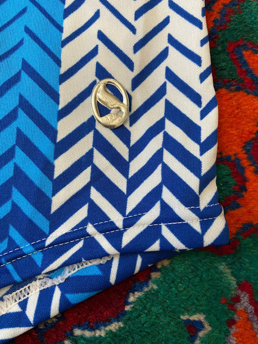 Vintage 1970s Blue & White Swim Shorts