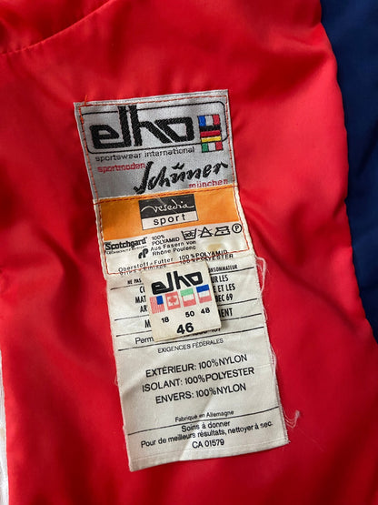 Vintage 1970s Navy & Red Elho Ski Jacket