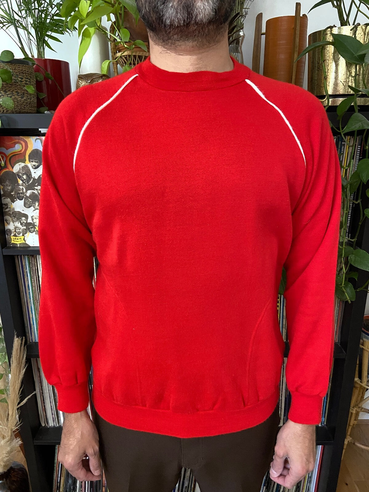 Vintage 1970s Red Sports Sweater
