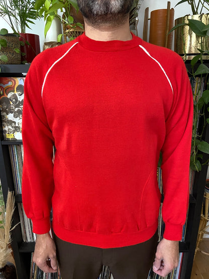 Vintage 1970s Red Sports Sweater