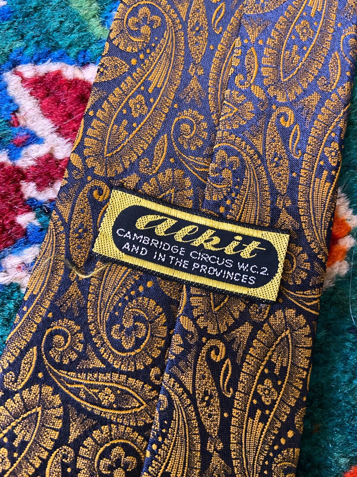 Vintage 1970s Bronze Paisley Tie