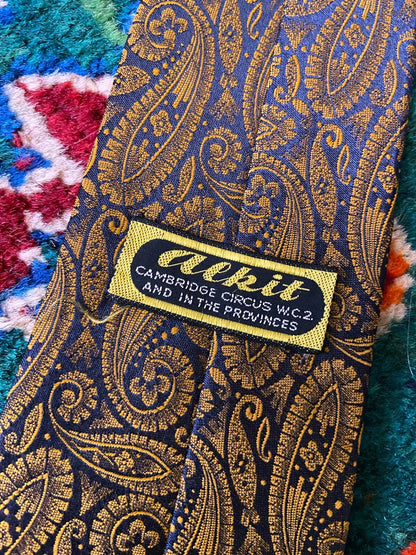 Vintage 1970s Bronze Paisley Tie
