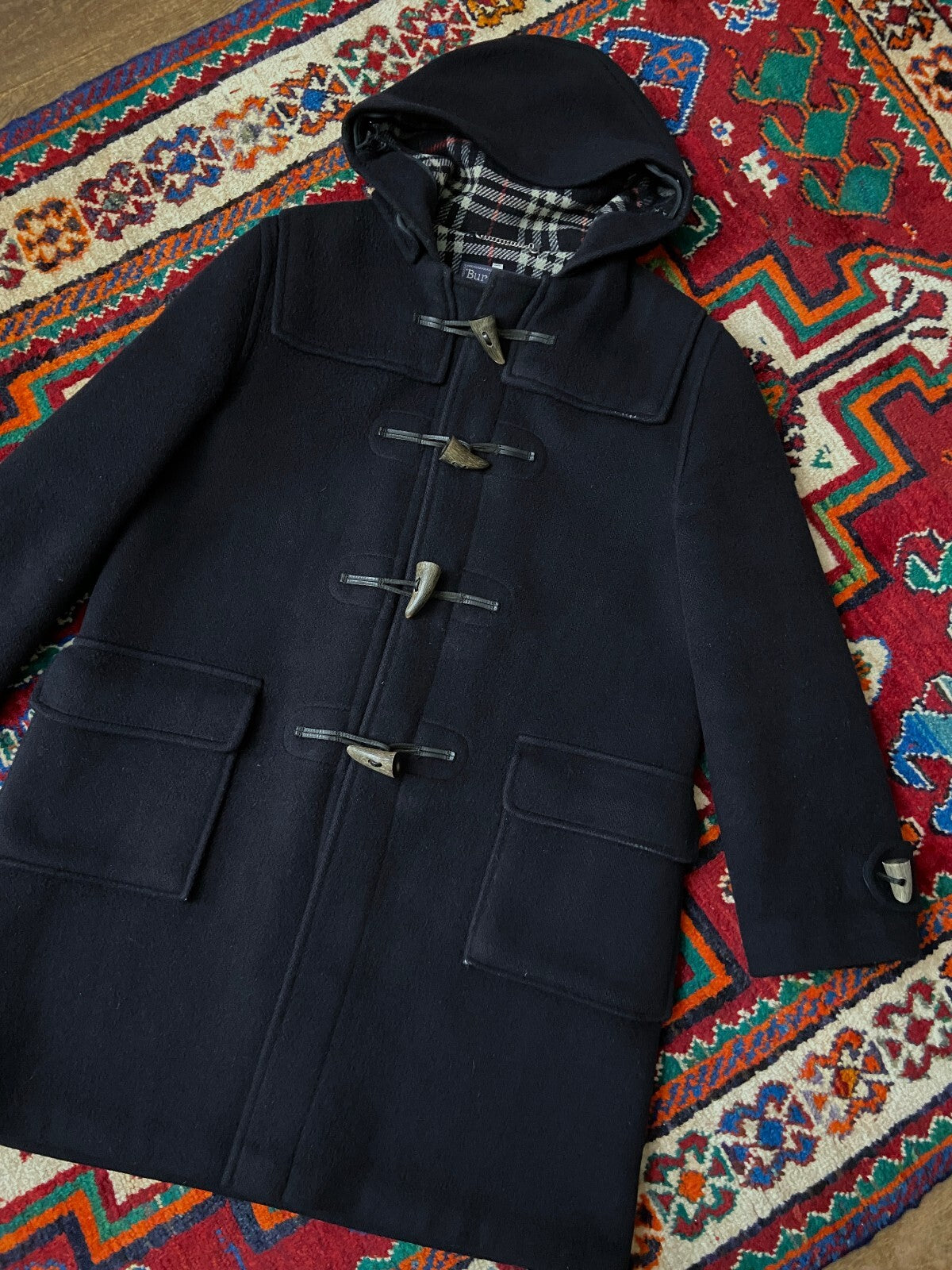 Vintage 90s Navy Burberry Duffle Coat