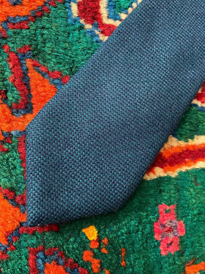Vintage American 1970s Blue Wool Tie
