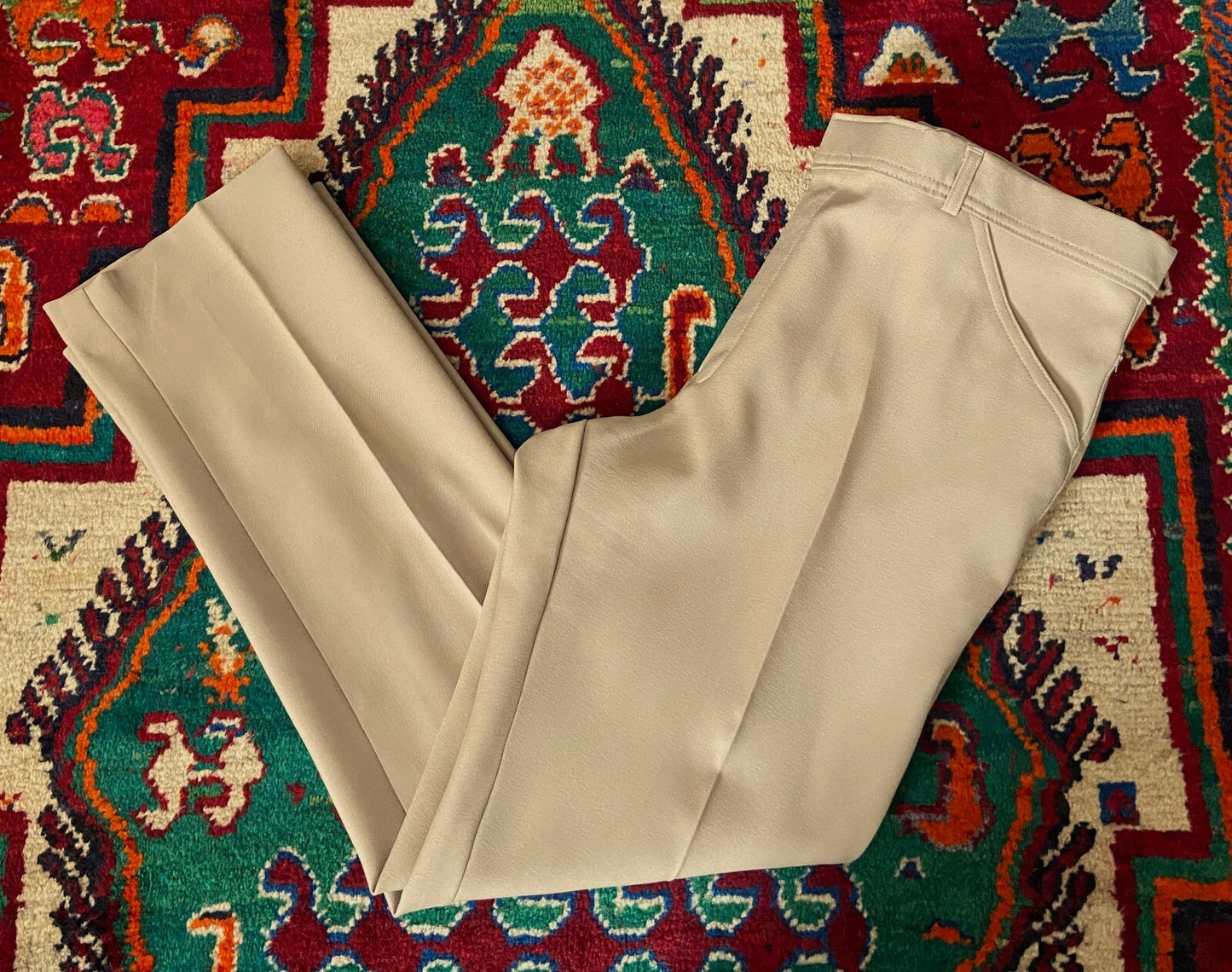 Vintage 1970s Beige C&A Trousers W36/L31