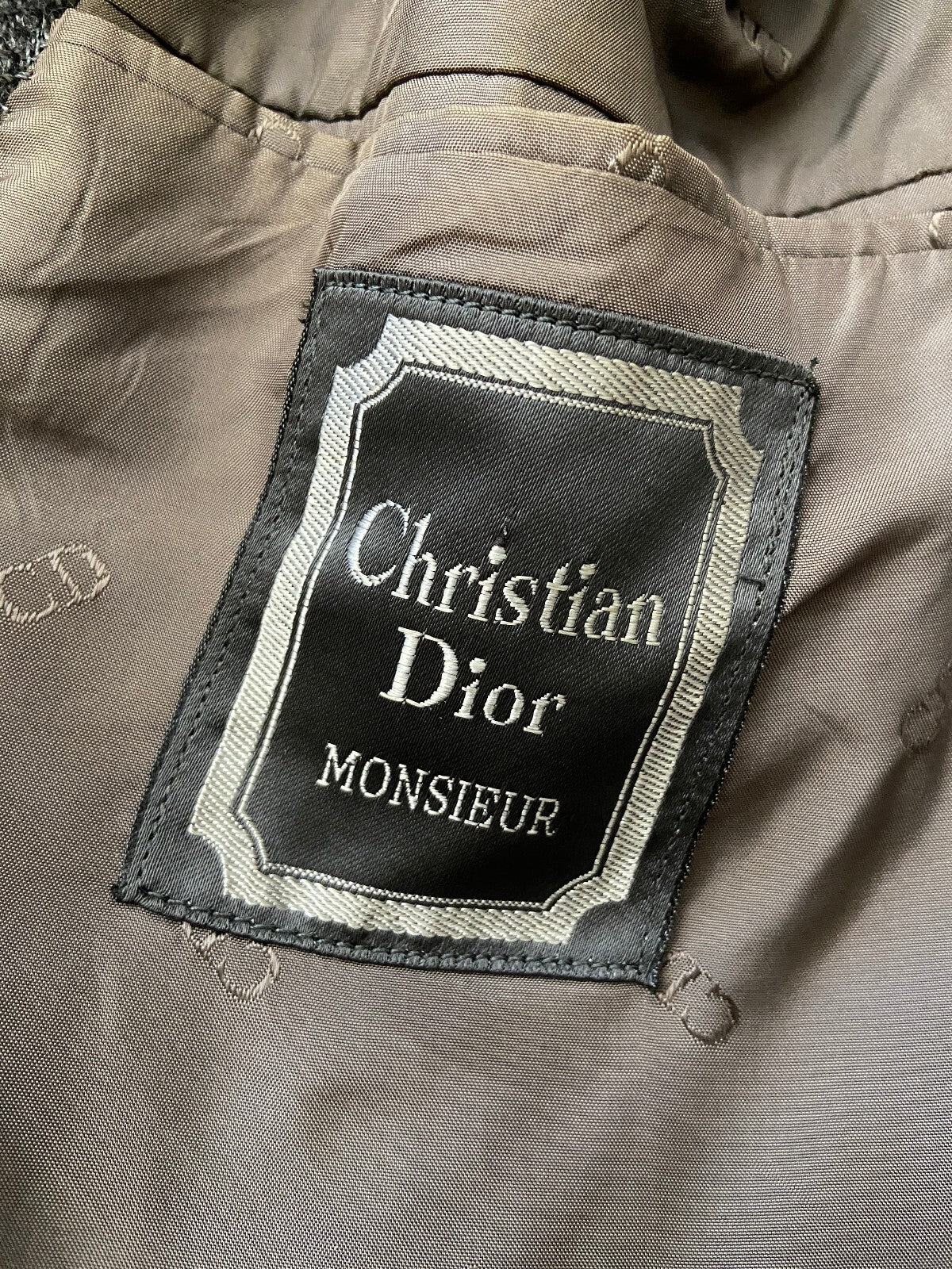 Vintage 1970s Christian Dior Grey Tweed Jacket