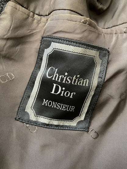 Vintage 1970s Christian Dior Grey Tweed Jacket