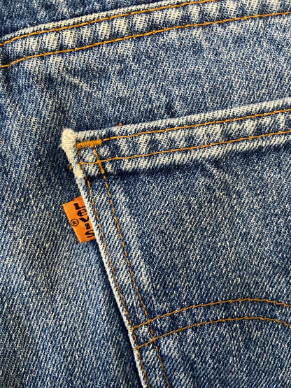 Vintage 1980s Levis Orange Tab Denim Shorts W28