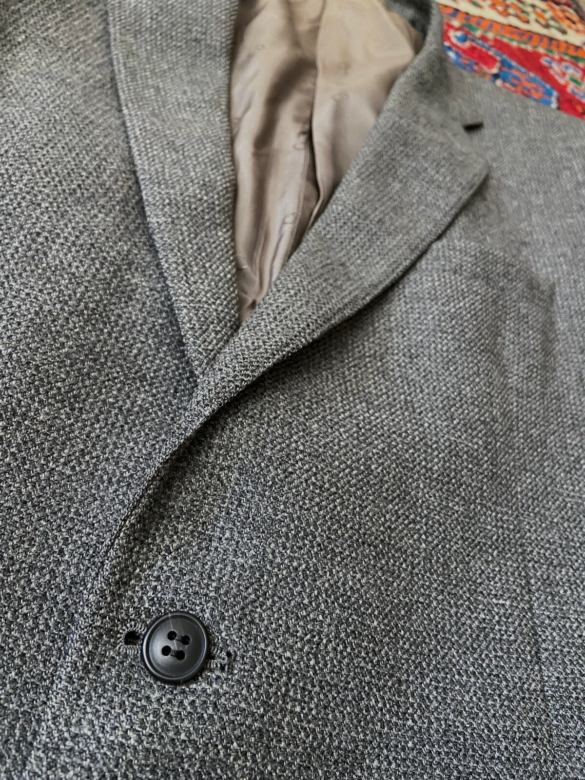Vintage 1970s Christian Dior Grey Tweed Jacket