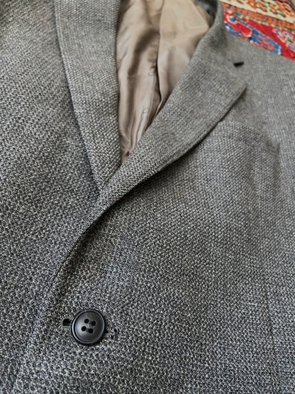 Vintage 1970s Christian Dior Grey Tweed Jacket