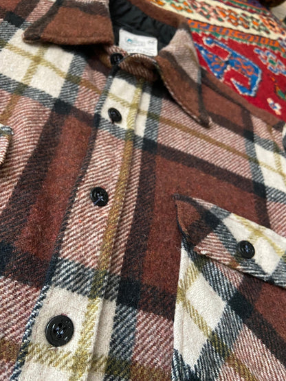 Vintage 1970s K Mart Brown Plaid Shirt