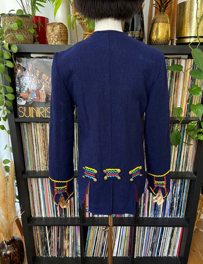 Carolina K Navy Peruvian Folk Jacket