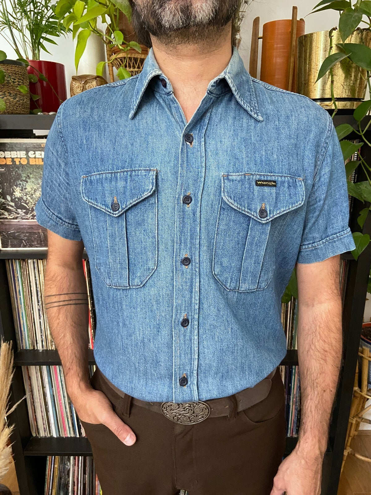 Vintage 1970s Wrangler Denim Shirt