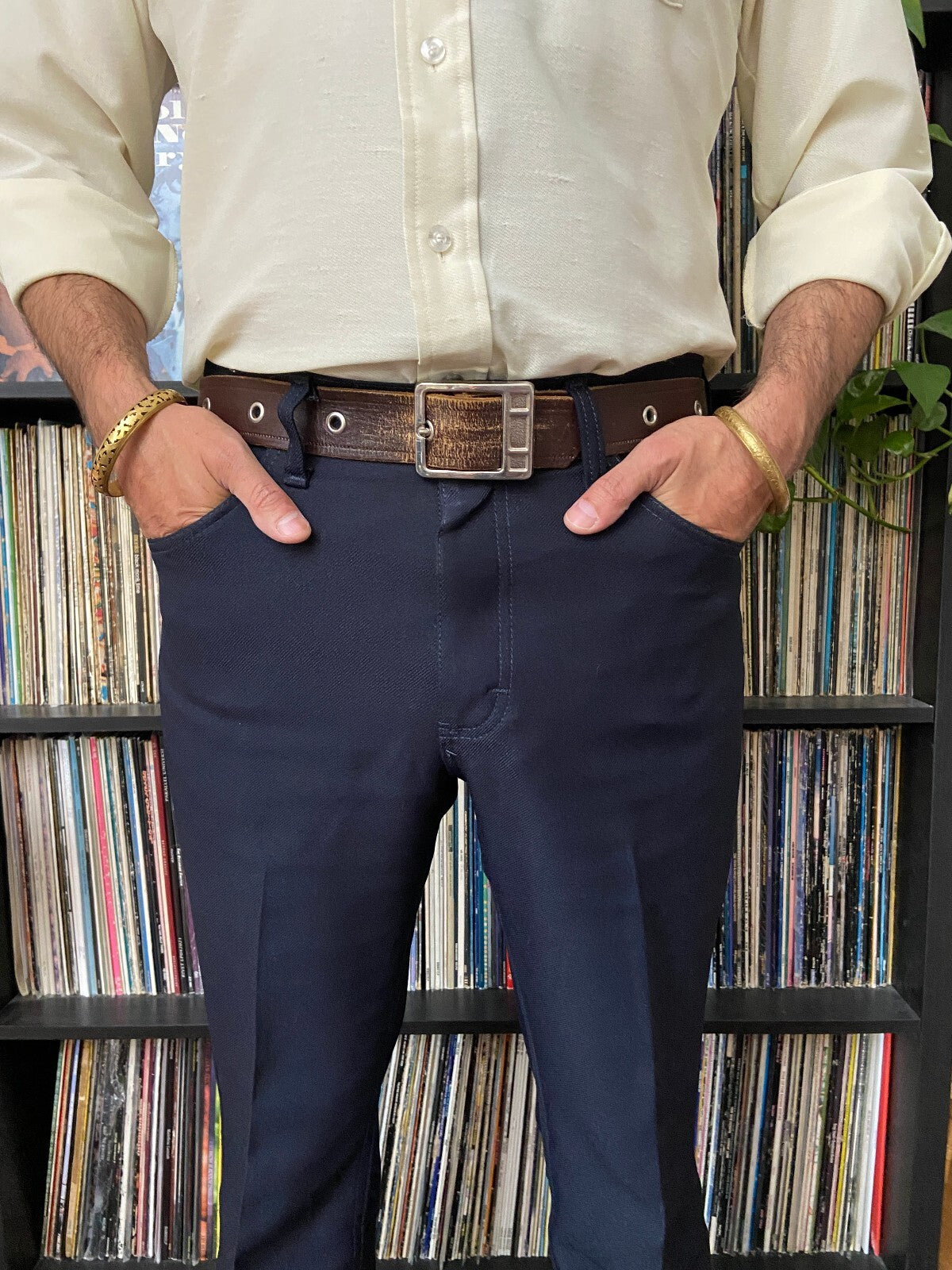 Vintage 1970s Brown Belt With Eyelets