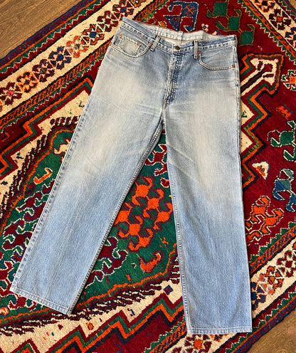 Vintage 90s Levi's 630 Orange Tab Pale Blue Jeans W36