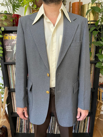 Vintage 1970s Grey Sears Blazer Jacket