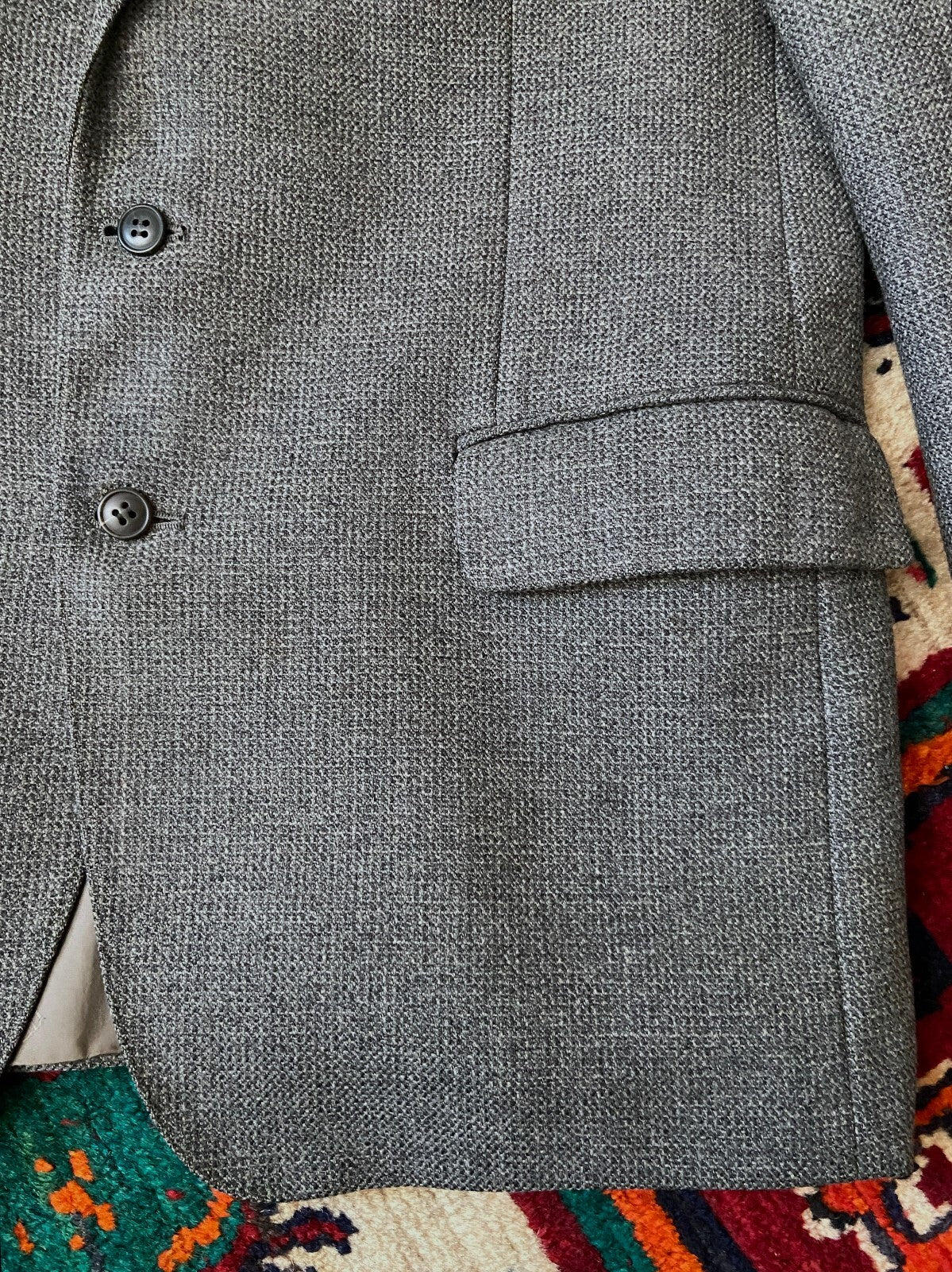 Vintage 1970s Christian Dior Grey Tweed Jacket