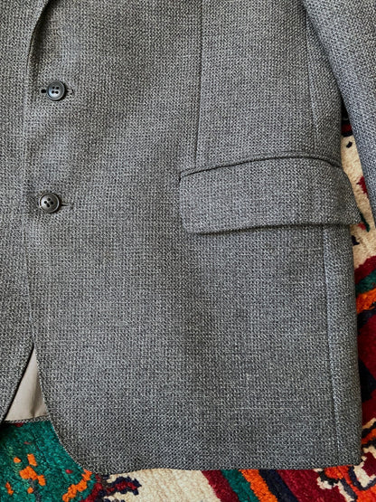 Vintage 1970s Christian Dior Grey Tweed Jacket