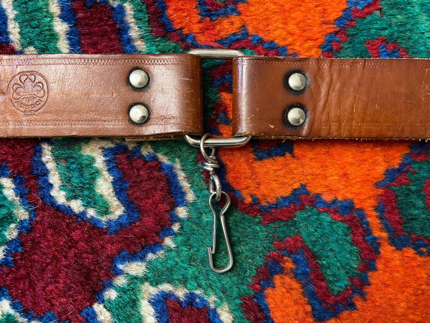 Vintage Italian Guides And Scouts Leather Belt