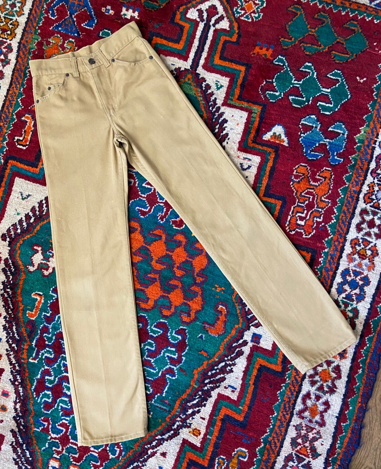 Vintage 1980s Levis Beige Student Jeans W25