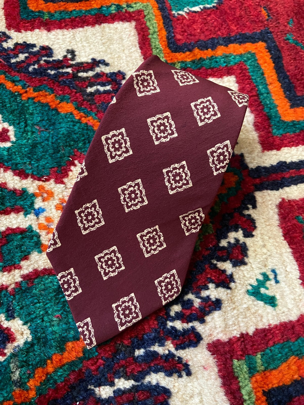 Vintage 1970s Burgundy Gianfranco Ferre Tie