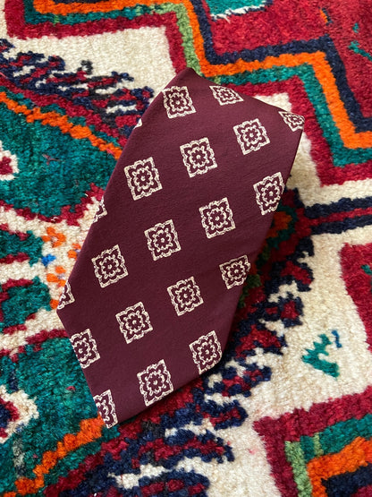 Vintage 1970s Burgundy Gianfranco Ferre Tie