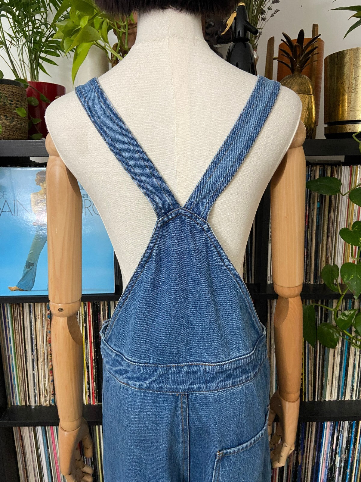 Vintage 1970s Denim Wide Leg Dungarees