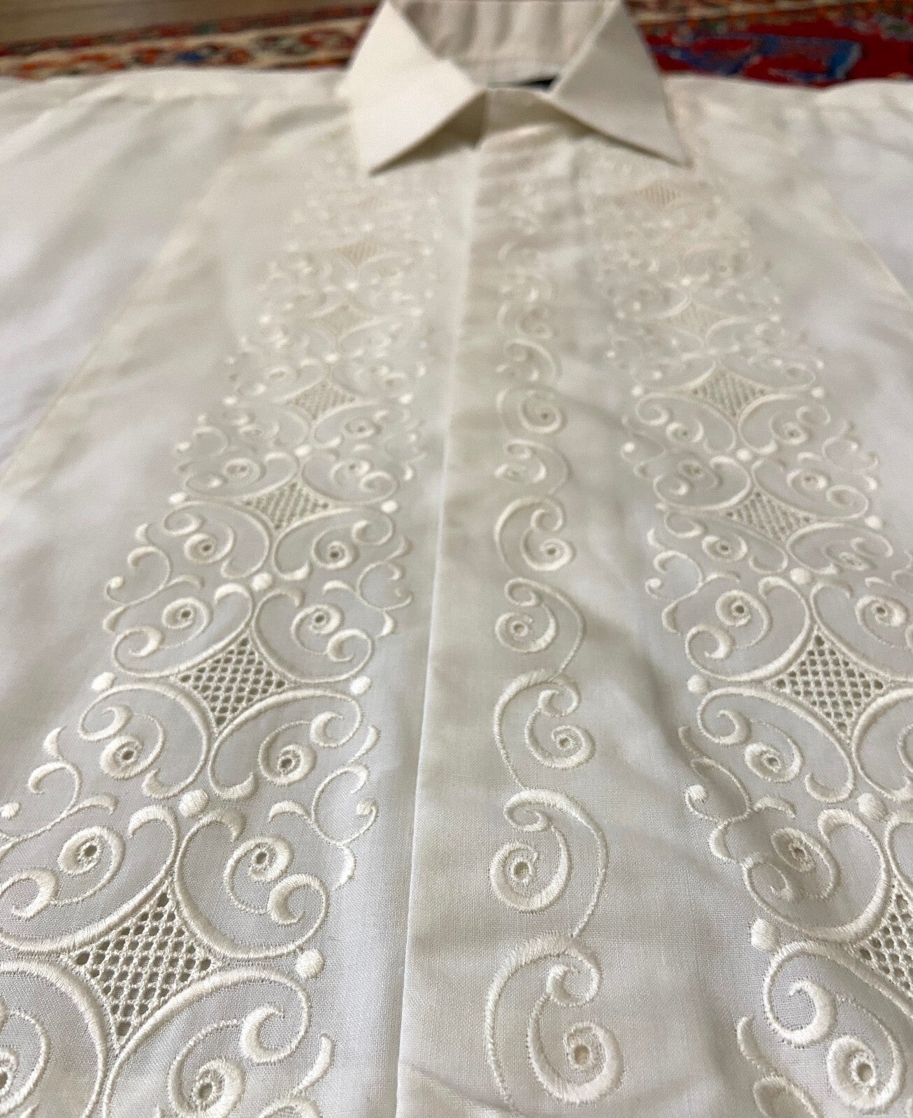 Vintage 1970s Embroidered Dress Shirt