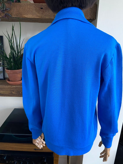 Vintage 1980s Blue & White Track Top