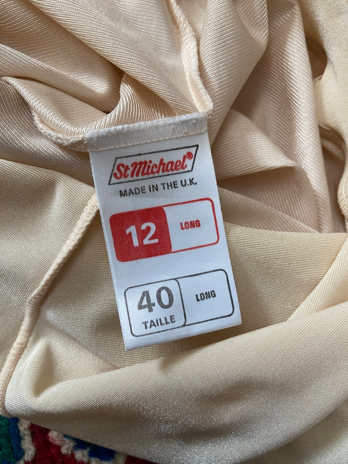 Vintage 1980s Beige St Michael Slip