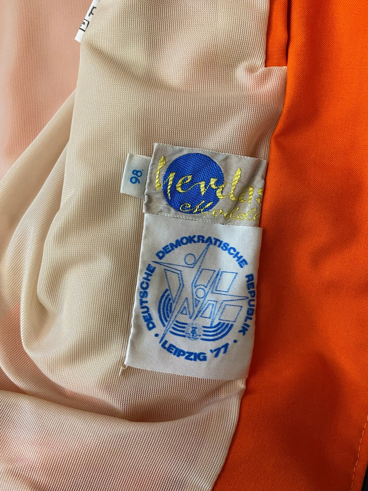 Vintage Orange 1977 DTSB Sports Jacket