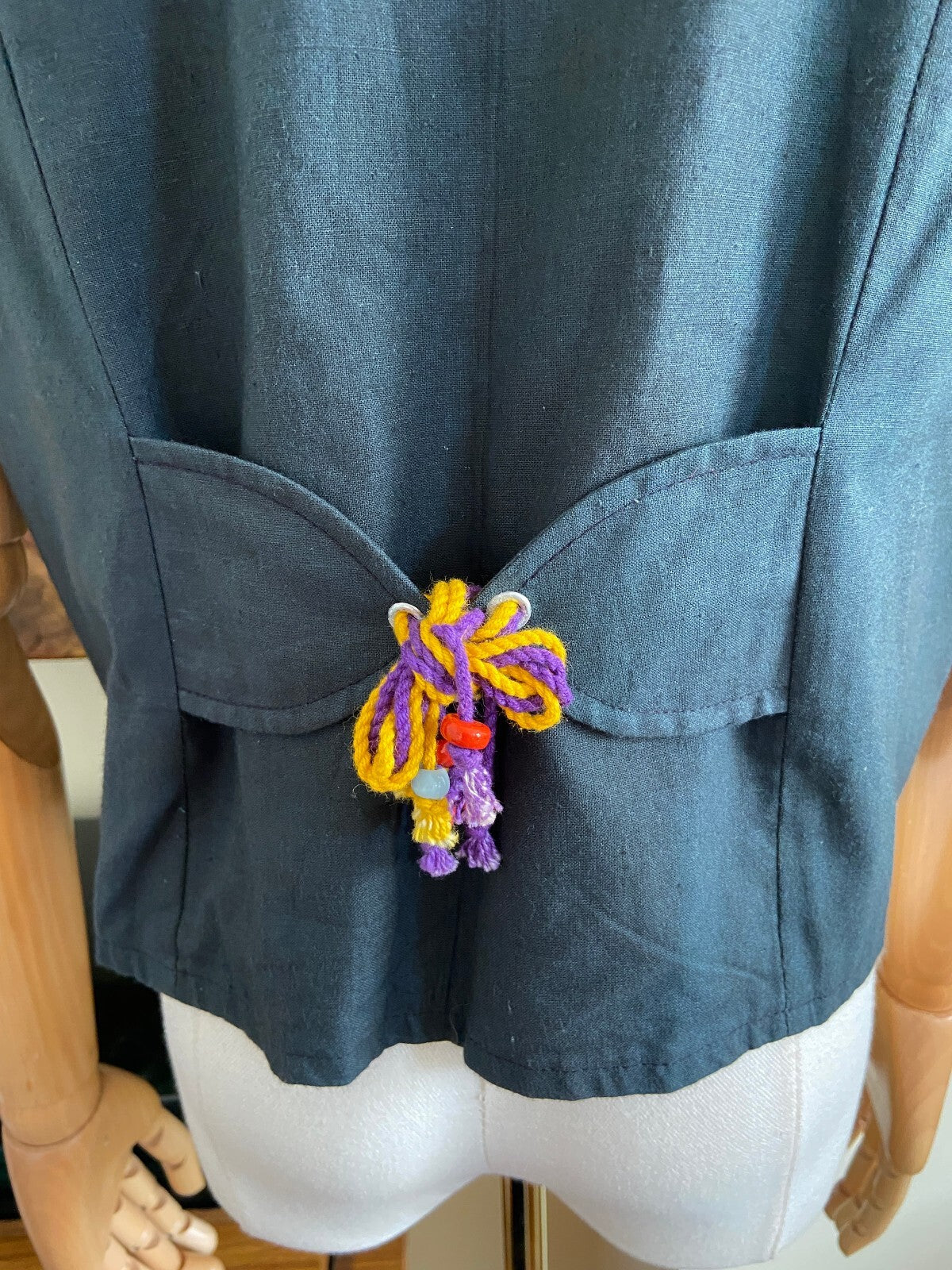 Vintage Indian Embroidered Hippie Waistcoat