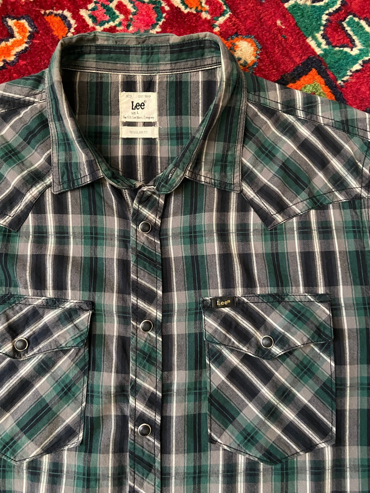 Vintage 90s Green Lee Western Shirt