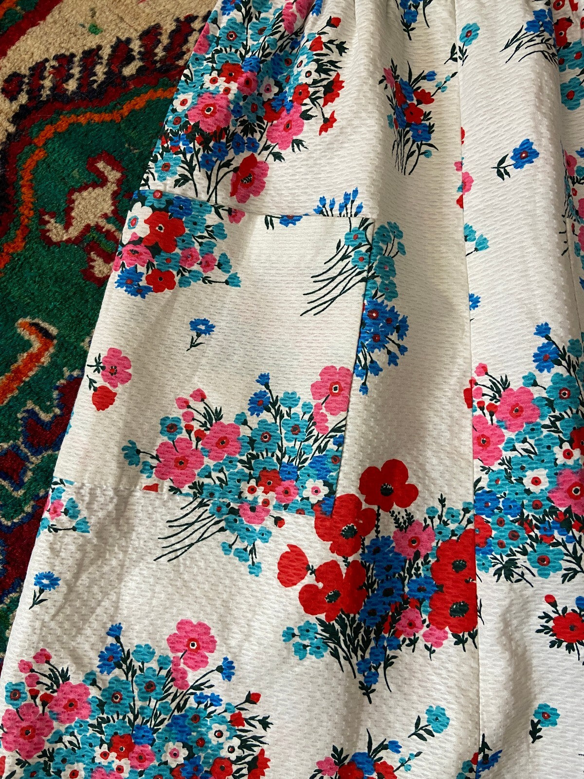 Vintage 1970s Strappy Floral Maxi Dress