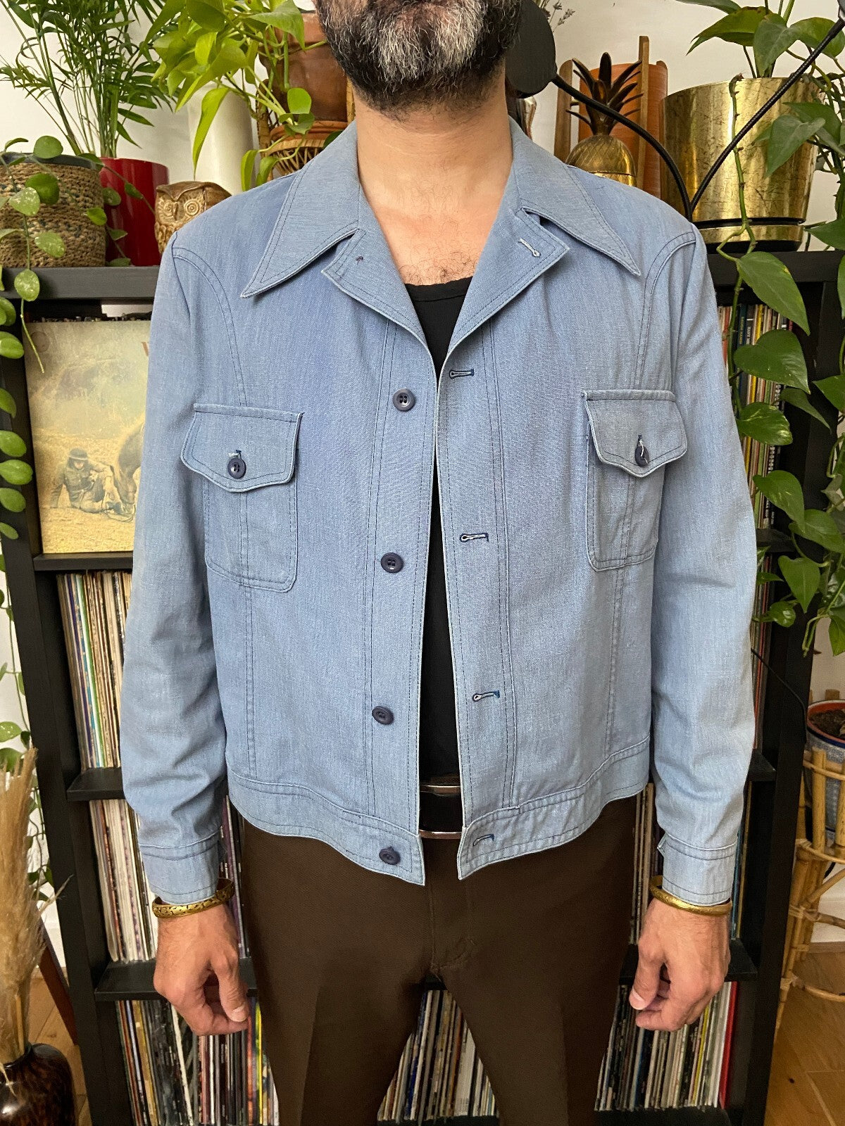 Vintage 1970s St Michael Dagger Collar Denim Jacket