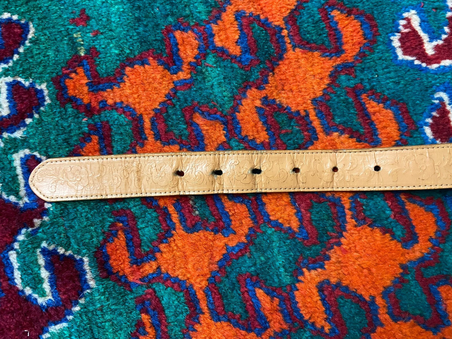 Vintage Tan Western Buckle Belt