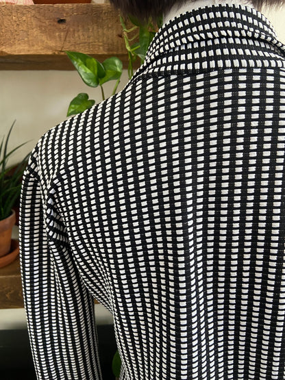 Vintage Italian Black & White Knit Shirt