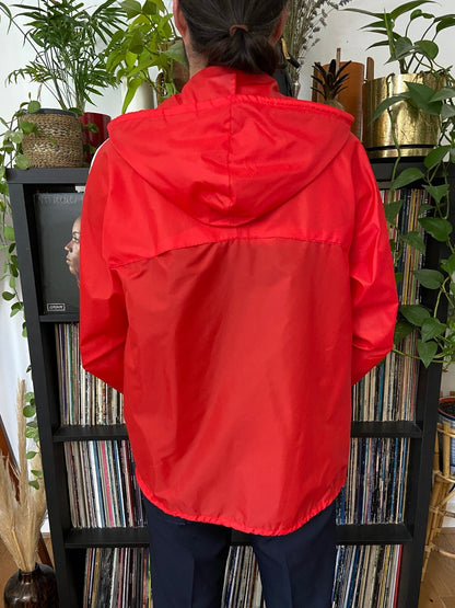 Vintage 1970s Red Puma Hooded Windbreaker
