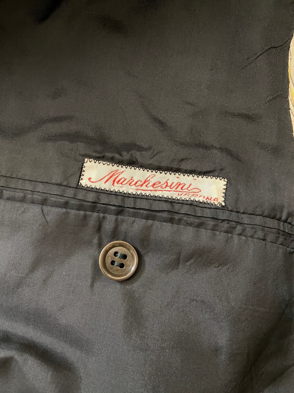 Vintage 90s Italian Charcoal Double Breasted Blazer Jacket