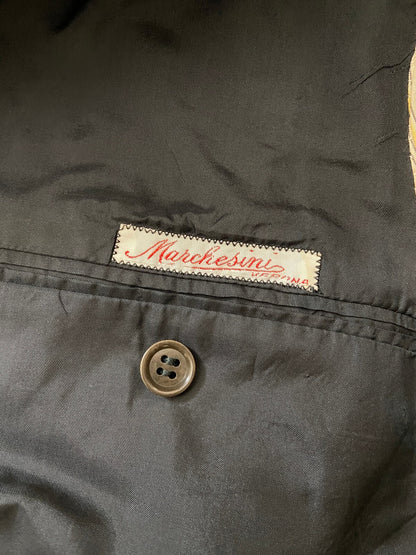 Vintage 90s Italian Charcoal Double Breasted Blazer Jacket