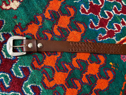 Vintage Western Buckle Embossed Eagle Belt