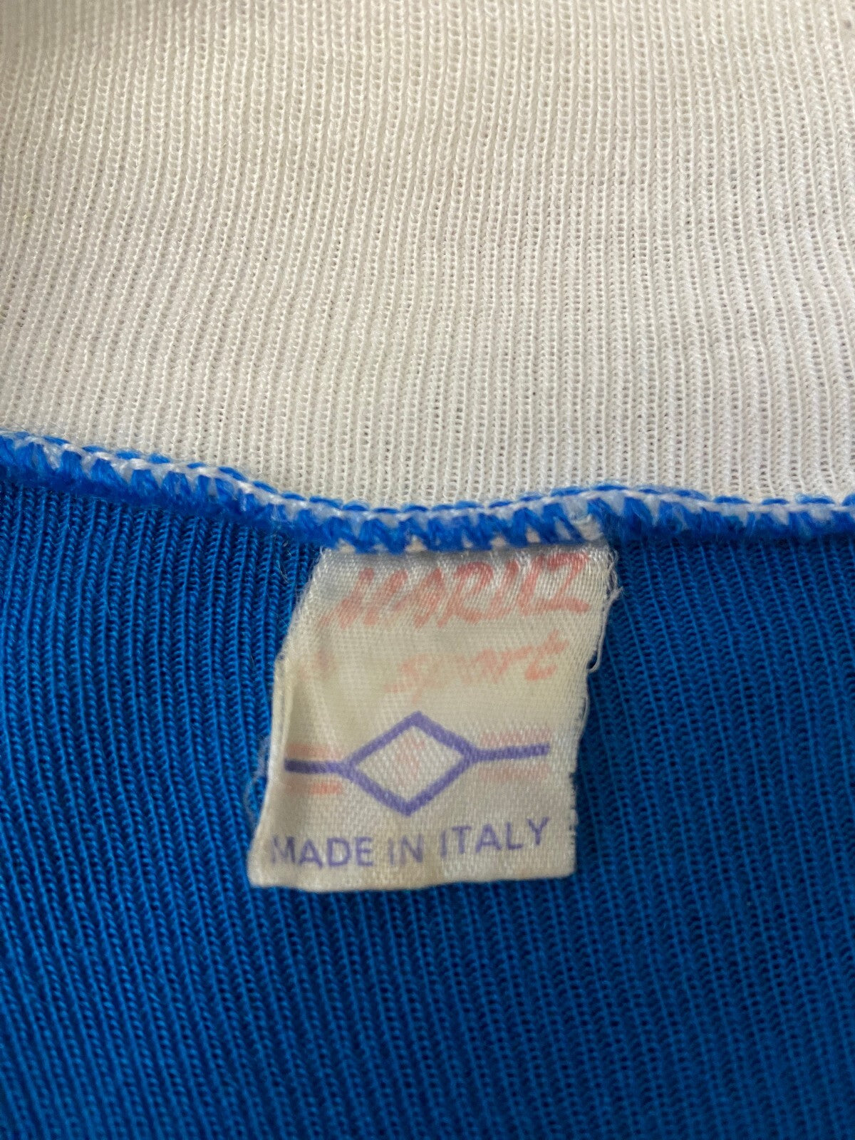 Vintage 1970s Collared Blue Football Jersey Number 6