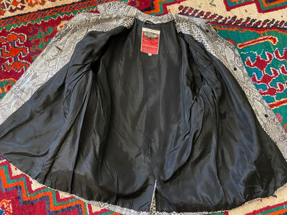 Vintage 1960s Faux Snakeskin A-Line Swing Jacket