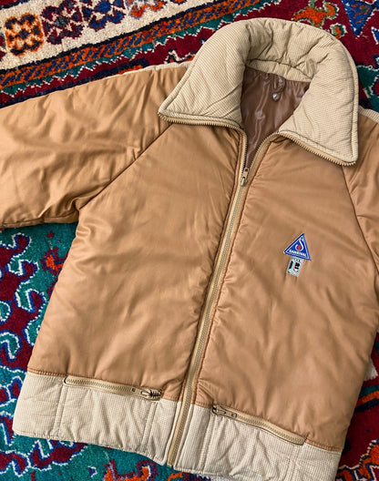 Vintage 1970s Tan Italian Ski Jacket