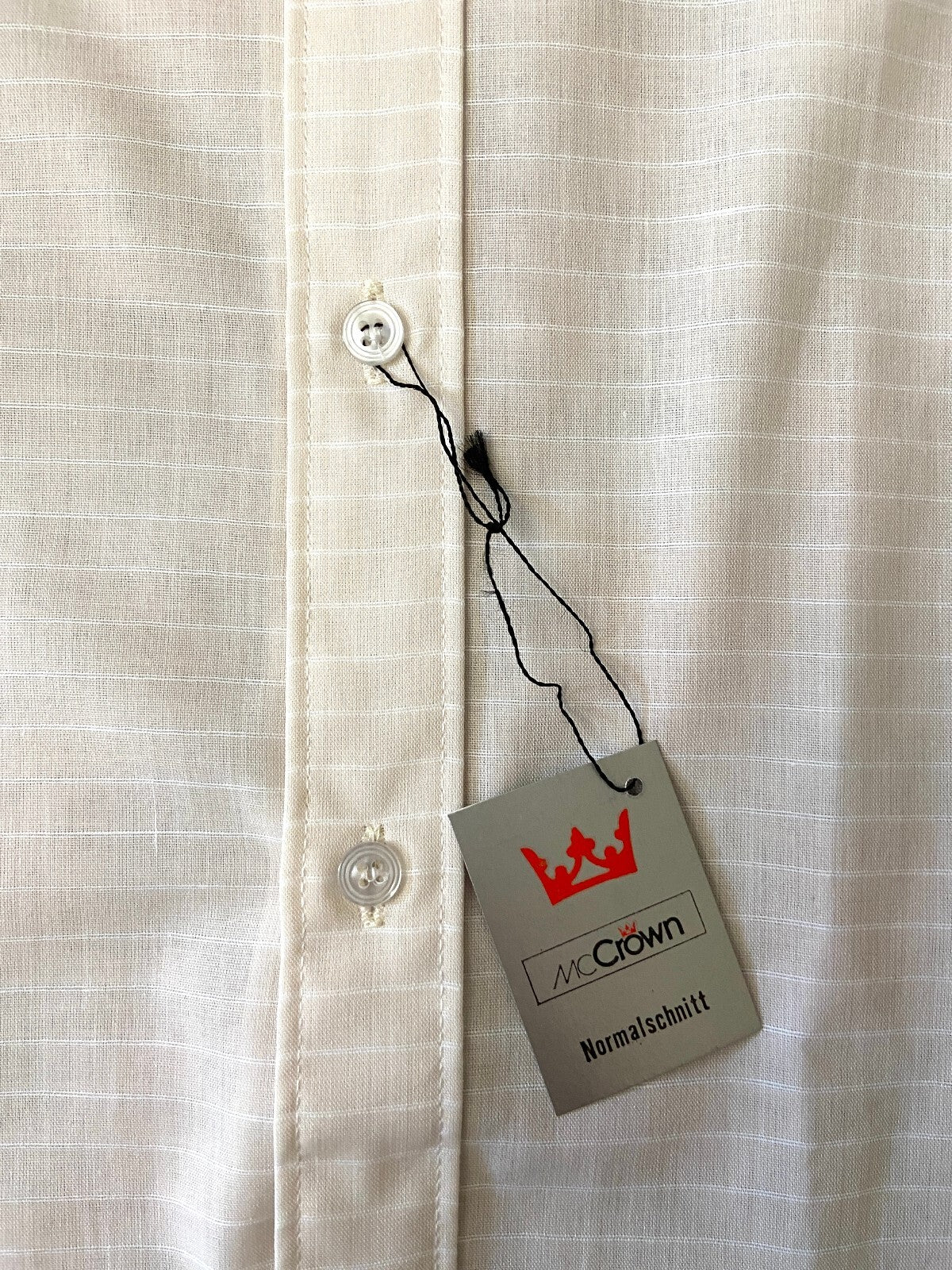 Vintage 1970s Beige Striped Deadstock Shirt