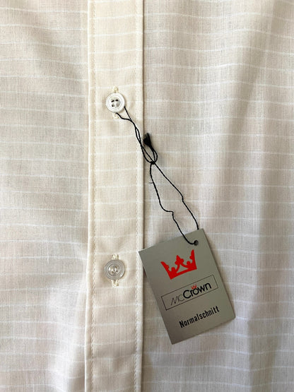Vintage 1970s Beige Striped Deadstock Shirt