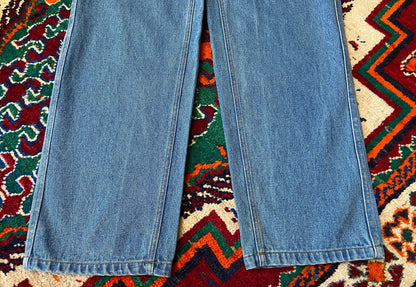 Vintage 1970s Denim Wide Leg Dungarees