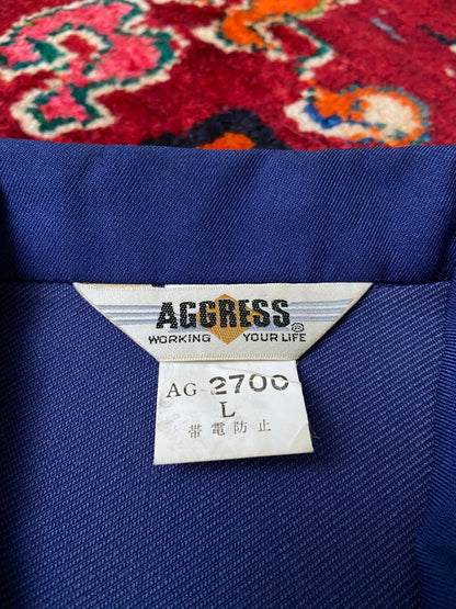 Vintage Electric Blue Japanese Worker Jacket