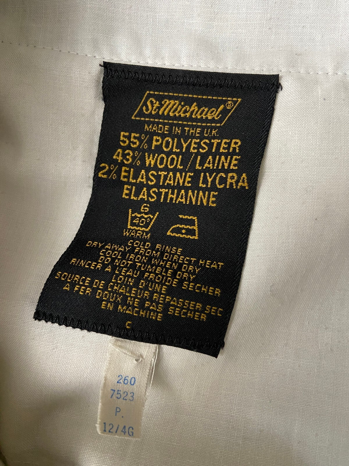 Vintage 1970s St Michael Straight Leg Trousers W32/L33